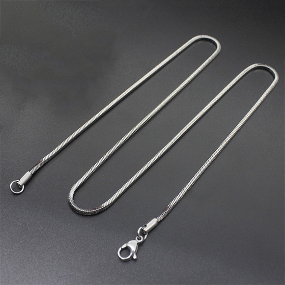Necklace Mens Stainless Steel Snake 18